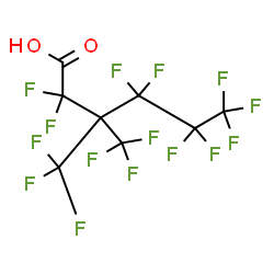 ChemSpider 2D Image | 2,2,4,4,5,5,6,6,6-Nonafluoro-3,3-bis(trifluoromethyl)hexanoic acid | C8HF15O2