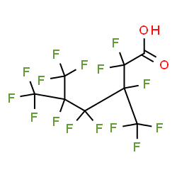 ChemSpider 2D Image | 2,2,3,4,4,5,6,6,6-Nonafluoro-3,5-bis(trifluoromethyl)hexanoic acid | C8HF15O2