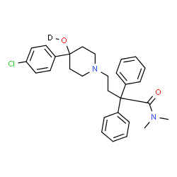 ChemSpider 2D Image | 4-[4-(4-Chlorophenyl)-4-(~2~H)hydroxy-1-piperidinyl]-N,N-dimethyl-2,2-diphenylbutanamide | C29H32DClN2O2