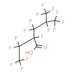 ChemSpider 2D Image | 2,3,3,4,5,5,5-Heptafluoro-2-(pentafluoroethyl)-4-(trifluoromethyl)pentanoic acid | C8HF15O2