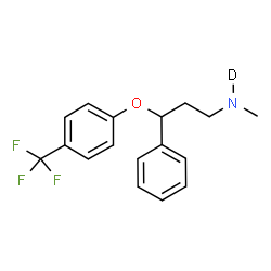 ChemSpider 2D Image | N-Methyl-3-phenyl-3-[4-(trifluoromethyl)phenoxy]-1-propan(~2~H)amine | C17H17DF3NO