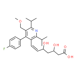 ChemSpider 2D Image | (6Z)-7-[4-(4-Fluorophenyl)-2,6-diisopropyl-5-(methoxymethyl)-3-pyridinyl]-3,5-dihydroxy-6-heptenoic acid | C26H34FNO5