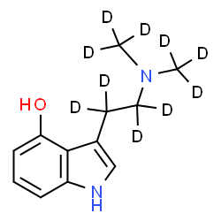 ChemSpider 2D Image | 3-[2-{Bis[(~2~H_3_)methyl]amino}(~2~H_4_)ethyl]-1H-indol-4-ol | C12H6D10N2O