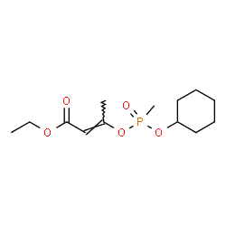 ChemSpider 2D Image | Ethyl (2E)-3-{[(cyclohexyloxy)(methyl)phosphoryl]oxy}-2-butenoate | C13H23O5P