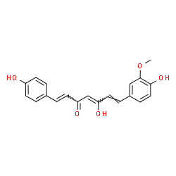 ChemSpider 2D Image | (1E,4Z,6E)-5-Hydroxy-7-(4-hydroxy-3-methoxyphenyl)-1-(4-hydroxyphenyl)-1,4,6-heptatrien-3-one | C20H18O5