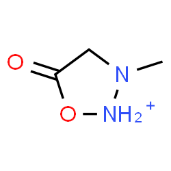 ChemSpider 2D Image | 3-Methyl-5-oxo-1,2,3-oxadiazolidin-2-ium | C3H7N2O2