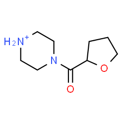 ChemSpider 2D Image | 4-(Tetrahydro-2-furanylcarbonyl)piperazin-1-ium | C9H17N2O2