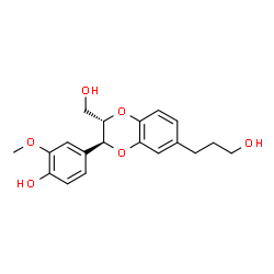 ChemSpider 2D Image | (7S,8S)-methoxy-3',7-epoxy-8,4'-oxyneolignan-4,9,9'-triol | C19H22O6