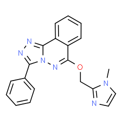 ChemSpider 2D Image | 6-[(1-Methyl-1H-imidazol-2-yl)methoxy]-3-phenyl[1,2,4]triazolo[3,4-a]phthalazine | C20H16N6O