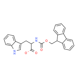 ChemSpider 2D Image | 2-{[(9H-Fluoren-9-ylmethoxy)carbonyl]amino}-3-(1H-indol-3-yl)propanoate | C26H21N2O4