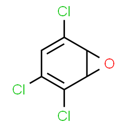 ChemSpider 2D Image | 2,3,5-Trichloro-7-oxabicyclo[4.1.0]hepta-2,4-diene | C6H3Cl3O