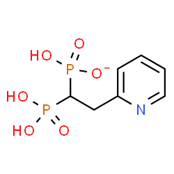 ChemSpider 2D Image | Hydrogen [1-phosphono-2-(2-pyridinyl)ethyl]phosphonate | C7H10NO6P2