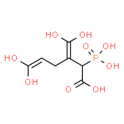 ChemSpider 2D Image | 3-(Dihydroxymethylene)-6,6-dihydroxy-2-phosphono-5-hexenoic acid | C7H11O9P