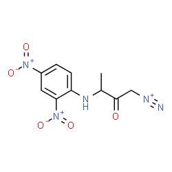 ChemSpider 2D Image | 3-[(2,4-Dinitrophenyl)amino]-2-oxo-1-butanediazonium | C10H10N5O5