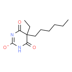 ChemSpider 2D Image | 5-Ethyl-5-hexyl-4,6-dioxo-1,4,5,6-tetrahydro-2-pyrimidinolate | C12H19N2O3
