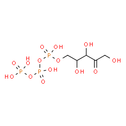 ChemSpider 2D Image | 5-O-(Hydroxy{[hydroxy(phosphonooxy)phosphoryl]oxy}phosphoryl)pent-2-ulose | C5H13O14P3