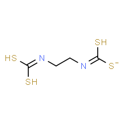 ChemSpider 2D Image | Hydrogen {2-[(disulfanylmethylene)amino]ethyl}carbonodithioimidate | C4H7N2S4