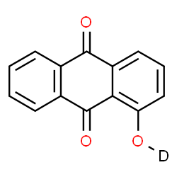ChemSpider 2D Image | 1-(~2~H)Hydroxy-9,10-anthraquinone | C14H7DO3