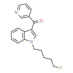 ChemSpider 2D Image | [1-(5-Fluoropentyl)-1H-indol-3-yl](3-pyridinyl)methanone | C19H19FN2O
