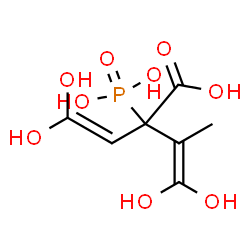ChemSpider 2D Image | 2-(2,2-Dihydroxyvinyl)-4,4-dihydroxy-3-methyl-2-phosphono-3-butenoic acid | C7H11O9P