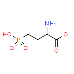 ChemSpider 2D Image | 2-Amino-4-(hydroxyphosphinato)butanoate | C4H8NO5P