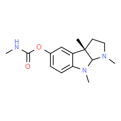 ChemSpider 2D Image | (3aS)-1,3a,8-Trimethyl-1,2,3,3a,8,8a-hexahydropyrrolo[2,3-b]indol-5-yl methylcarbamate | C15H21N3O2
