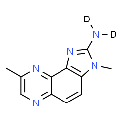 ChemSpider 2D Image | 3,8-Dimethyl-3H-imidazo[4,5-f]quinoxalin-2-(~2~H_2_)amine | C11H9D2N5