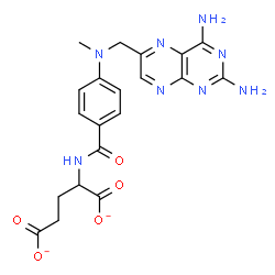 ChemSpider 2D Image | 2-[(4-{[(2,4-Diamino-6-pteridinyl)methyl](methyl)amino}benzoyl)amino]pentanedioate | C20H20N8O5