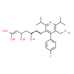 ChemSpider 2D Image | (6E)-7-[4-(4-Fluorophenyl)-2,6-diisopropyl-5-(methoxymethyl)-3-pyridinyl]-1,6-heptadiene-1,1,3,5-tetrol | C26H34FNO5