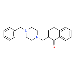 ChemSpider 2D Image | 2-[(4-Benzyl-1-piperazinyl)methyl]-3,4-dihydro-1(2H)-naphthalenone | C22H26N2O