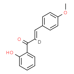 ChemSpider 2D Image | (2E)-1-(2-Hydroxyphenyl)-3-(4-methoxyphenyl)(2-~2~H)-2-propen-1-one | C16H13DO3