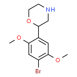 ChemSpider 2D Image | 2-(4-Bromo-2,5-dimethoxyphenyl)morpholine | C12H16BrNO3