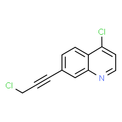 ChemSpider 2D Image | 4-Chloro-7-(3-chloro-1-propyn-1-yl)quinoline | C12H7Cl2N