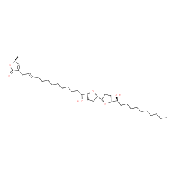 ChemSpider 2D Image | (5S)-3-[(2E,13R)-13-Hydroxy-13-{(2S,2'S,5R,5'R)-5'-[(1S)-1-hydroxyundecyl]octahydro-2,2'-bifuran-5-yl}-2-tridecen-1-yl]-5-methyl-2(5H)-furanone | C37H64O6