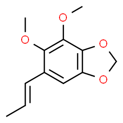 ChemSpider 2D Image | 4,5-Dimethoxy-6-[(1E)-1-propen-1-yl]-1,3-benzodioxole | C12H14O4