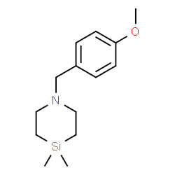 ChemSpider 2D Image | 1-(4-Methoxybenzyl)-4,4-dimethyl-1,4-azasilinane | C14H23NOSi