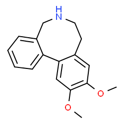 ChemSpider 2D Image | 10,11-Dimethoxy-5,6,7,8-tetrahydrodibenzo[c,e]azocine | C17H19NO2