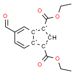 ChemSpider 2D Image | 1,3-Bis(ethoxycarbonyl)-5-formyl-2,3-dihydro-1H-indene-1,2,3,3a,7a-pentayl | C16H15O5