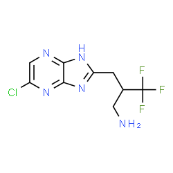 ChemSpider 2D Image | 2-[(5-Chloro-1H-imidazo[4,5-b]pyrazin-2-yl)methyl]-3,3,3-trifluoro-1-propanamine | C9H9ClF3N5