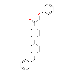 ChemSpider 2D Image | 1-[4-(1-Benzyl-4-piperidinyl)-1-piperazinyl]-2-phenoxyethanone | C24H31N3O2