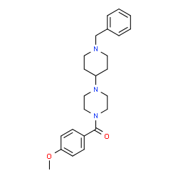 ChemSpider 2D Image | [4-(1-Benzyl-4-piperidinyl)-1-piperazinyl](4-methoxyphenyl)methanone | C24H31N3O2