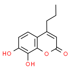 ChemSpider 2D Image | 7,8-Dihydroxy-4-propylcoumarin | C12H12O4