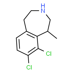 ChemSpider 2D Image | 8,9-Dichloro-1-methyl-2,3,4,5-tetrahydro-1H-3-benzazepine | C11H13Cl2N