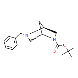 ChemSpider 2D Image | tert-butyl (1S,4S)-5-benzyl-2,5-diazabicyclo[2.2.1]heptane-2-carboxylate | C17H24N2O2