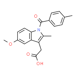 ChemSpider 2D Image | [5-Methoxy-2-methyl-1-(4-methylbenzoyl)-1H-indol-3-yl]acetic acid | C20H19NO4