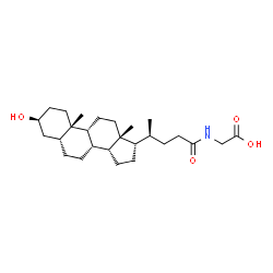 ChemSpider 2D Image | N-[(3beta,5beta,9beta,14beta,17alpha,20S)-3-Hydroxy-24-oxocholan-24-yl]glycine | C26H43NO4