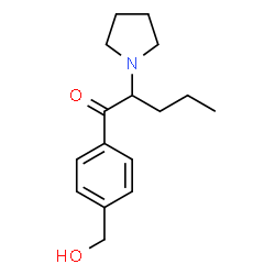 ChemSpider 2D Image | 1-[4-(Hydroxymethyl)phenyl]-2-(1-pyrrolidinyl)-1-pentanone | C16H23NO2