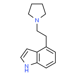 ChemSpider 2D Image | 4-[2-(1-Pyrrolidinyl)ethyl]-1H-indole | C14H18N2