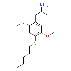 ChemSpider 2D Image | 1-[2,5-Dimethoxy-4-(pentylsulfanyl)phenyl]-2-propanamine | C16H27NO2S