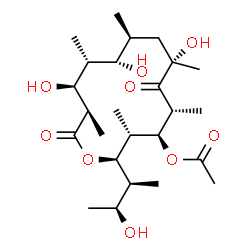 ChemSpider 2D Image | (2R,3S,4S,5R,7S,9S,10S,11R,12S,13R)-7,10,12-Trihydroxy-2-[(2S,3S)-3-hydroxy-2-butanyl]-3,5,7,9,11,13-hexamethyl-6,14-dioxooxacyclotetradecan-4-yl acetate | C25H44O9